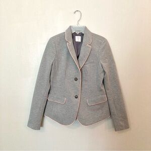 4/$10 - GAP Piped Ponte The Academy Blazer - Light Heather Gray